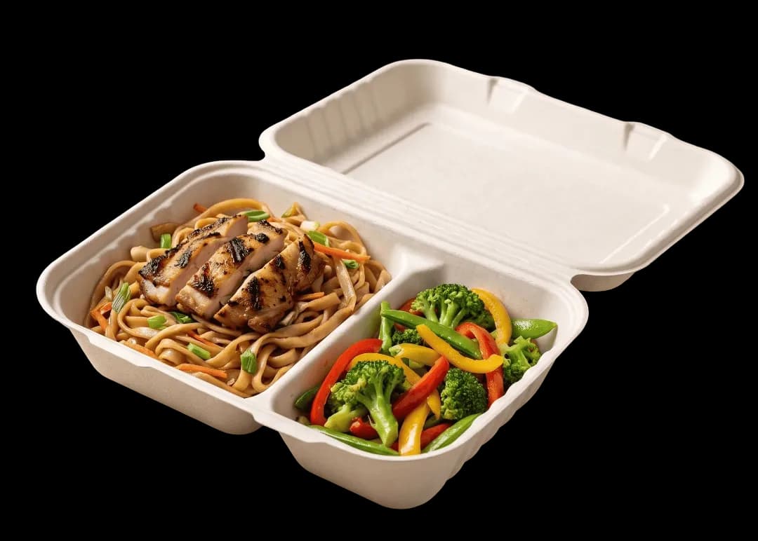 Clamshell 10"x 6" met 2 vakken 2