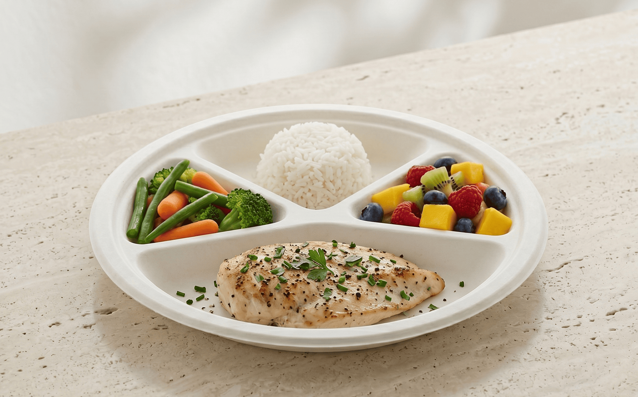 12" 4-Compartment Plate 2