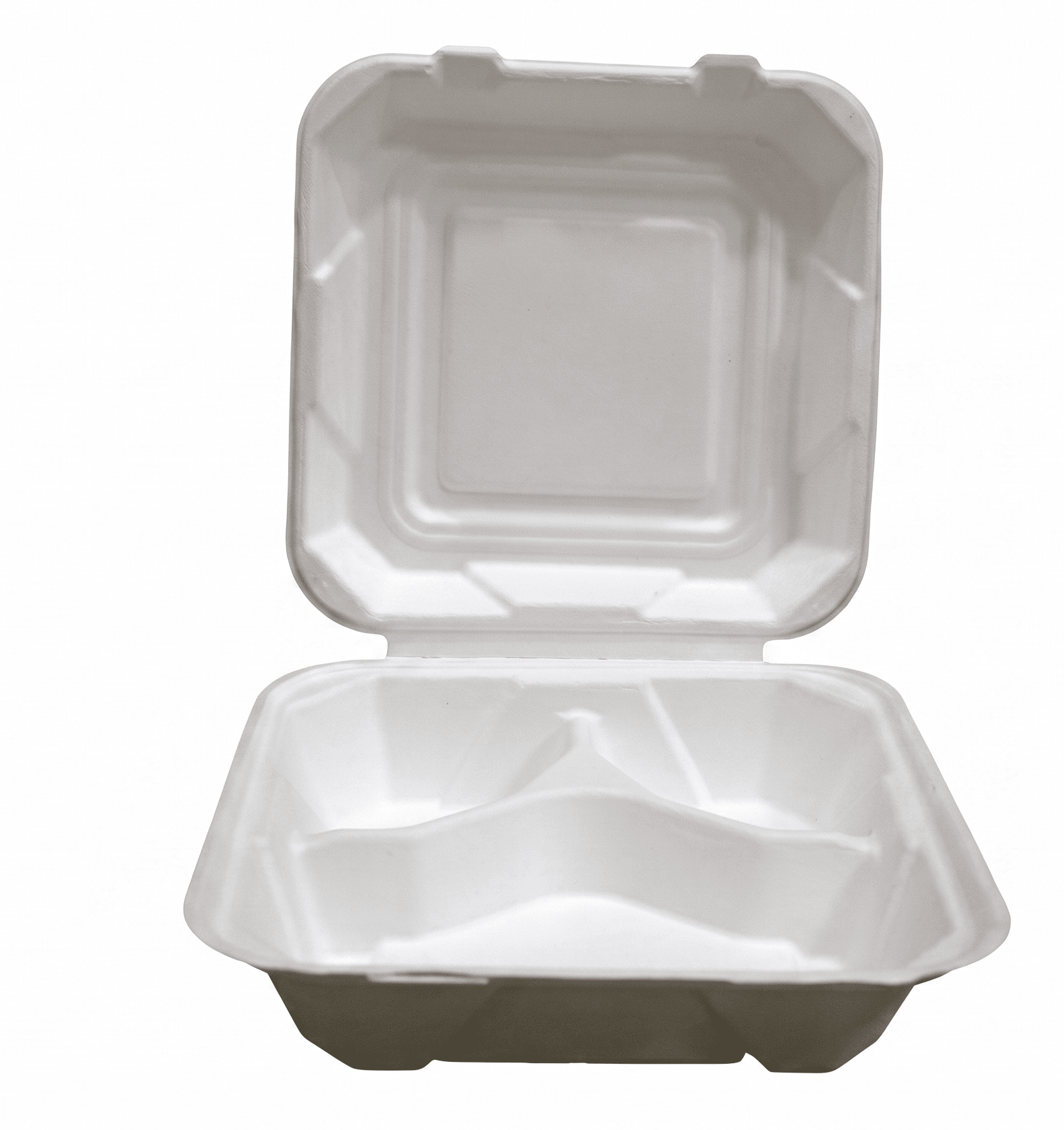 9" 3-Compartment Clamshell 1